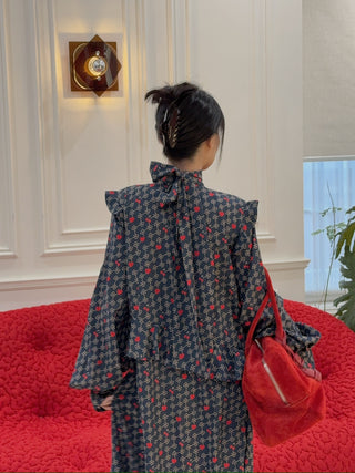 ROKH SCARF FRILL DRESS