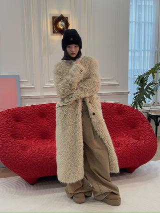 LESUGIATELIER Sigle Breated Fur Coat