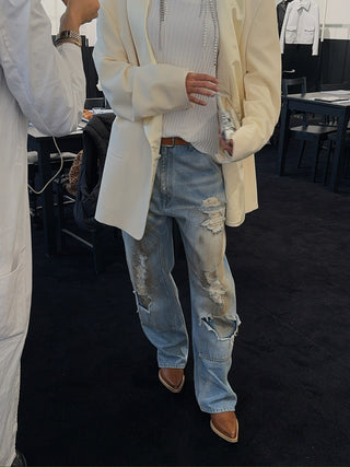 MM6 Maison Margiela DISTRESSED WORKWEAR DENIM JEANS
