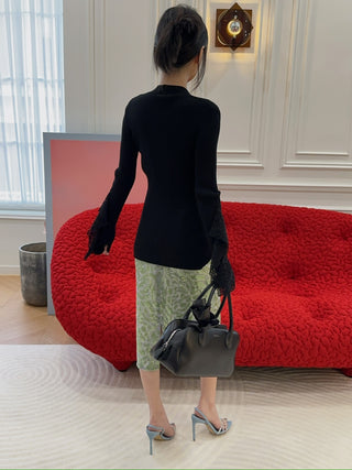 16ARLINGTON - Elice Midi Skirt in Lace Sequin