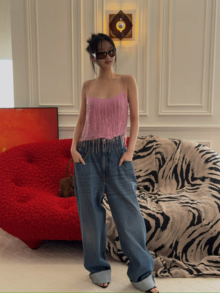 BLUMARINE GEORG EMBROID TOP