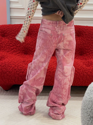 BLUMARINE Chiné Camouflage Print Cargo Pants