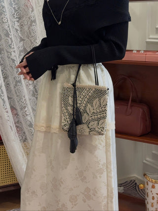 RXQUETTE - Whiterose Midi Skirt in Ivory