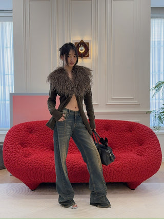 BLUMARINE Boyfriend Jeans With Studs And Logo