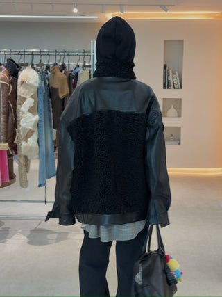 THE MANNEI - Leather Jacket in Black