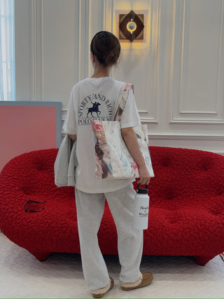 SPORTY & RICH - Polo Club T-Shirt in White