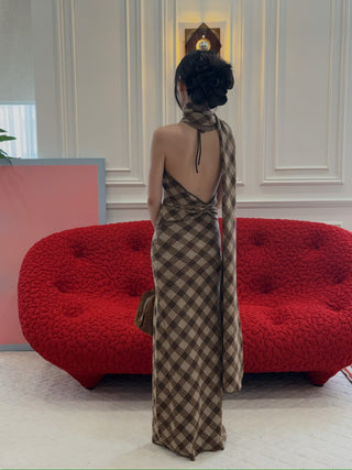 AYA MUSE - Kae Skirt in Plaid Brown