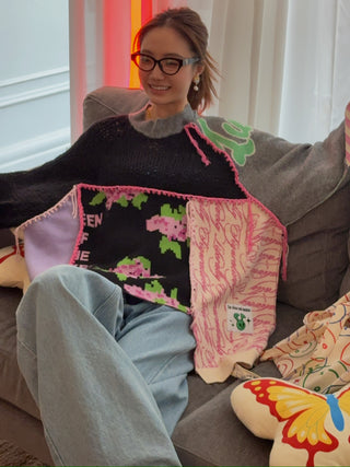 NATASHA ZINKO UPCYCLED LONG SLEEVE SWEATER