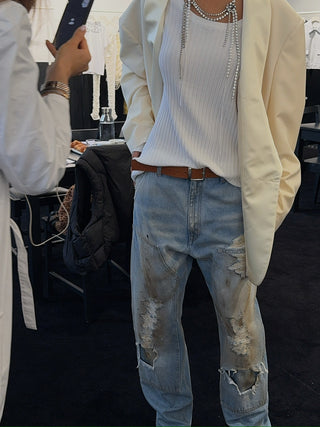 MM6 Maison Margiela DISTRESSED WORKWEAR DENIM JEANS
