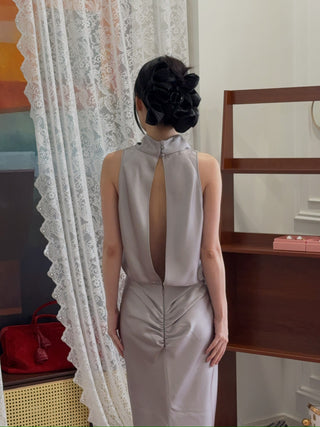 THE ANDAMANE TABITA SLEVELESS DETAILED MAXI DRESS