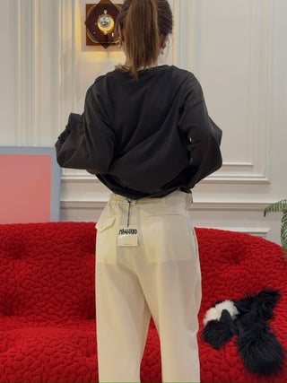 MAGLIANO - 21FW ELASTIC CROPPED TROUSERS / DIRTY WHITE