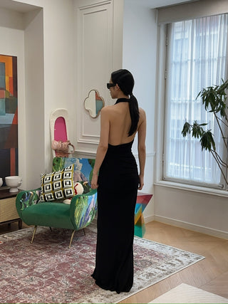 THE ANDAMANE STELLA MAXI DRESS - TURTLENECK OPEN BACK