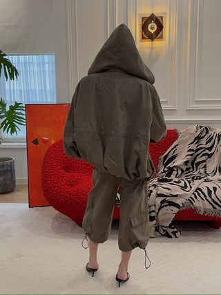 THE MANNEI - Oversized Jacket in Khaki