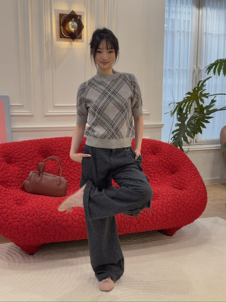 LESUGIATELIER TURN-UP CARGO TROUSERS