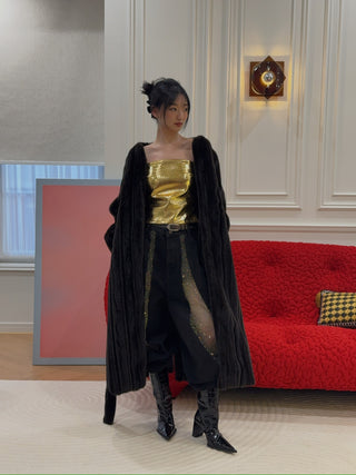 CULTNAKED KILLA BANDEAU IN GOLD CROC