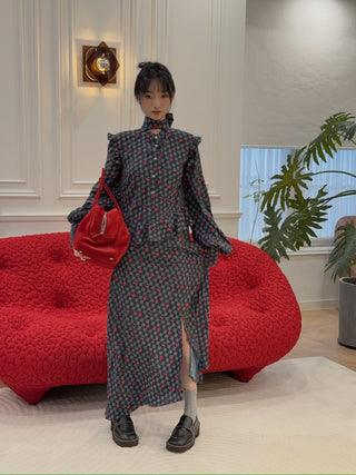 ROKH SCARF FRILL DRESS