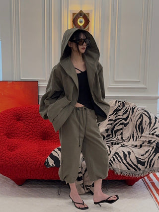 THE MANNEI - Oversized Jacket in Khaki