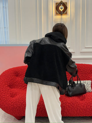THE MANNEI - Leather Jacket in Black