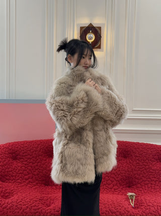 SIMONETTA RAVIZZA VINCENT - CASHMERE GOAT FUR COAT
