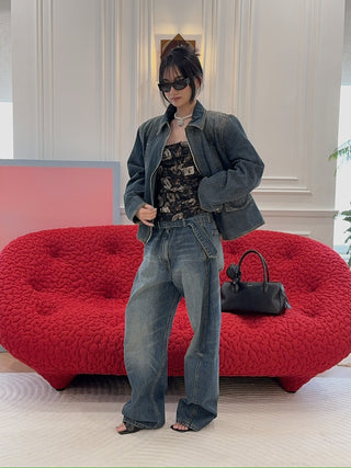 MAGDA BUTRYM - DENIM JACKET in Vintage  Bue
