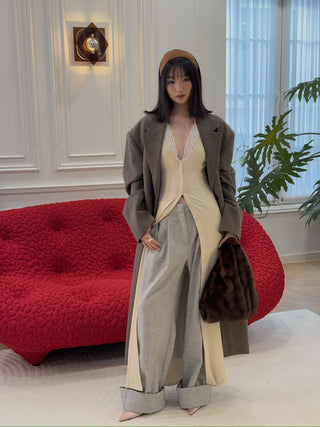 LESUGIATELIER WOOL TAILORED LONG COAT