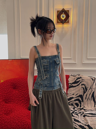 BLUMARINE DENIM TOP