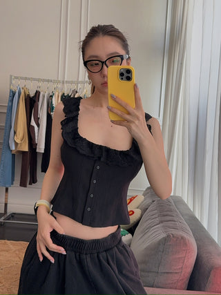 GUIZIO PALOMA LACE TOP