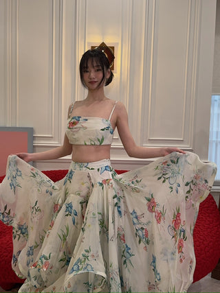 LA FUORI - PETAL CASCADE FLOUNCE SKIRT