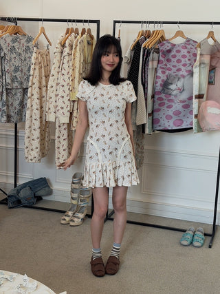 ASHLEY WILLIAMS - Babygrow Dress in Peach Deer
