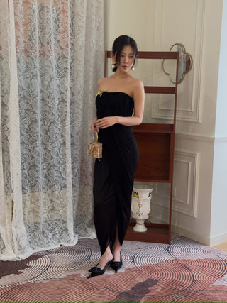 BLUMARINE DRESS BUSTIER SABLE
