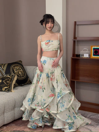 LA FUORI - PETAL CASCADE FLOUNCE SKIRT