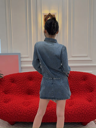 MAGDA BUTRYM - Denim Skirt in Dark Blue