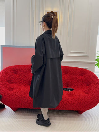 ROKH BALLOON SHAPE BUTTONED TRENCH COAT