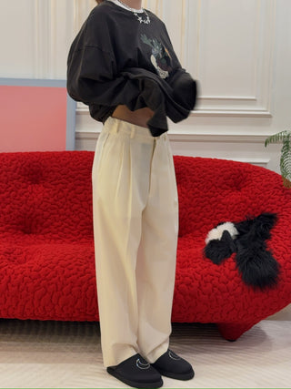 MAGLIANO - 21FW ELASTIC CROPPED TROUSERS / DIRTY WHITE