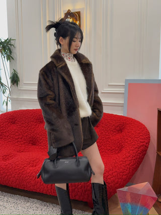 STAND BELINDA BLAZER DARK BROWN