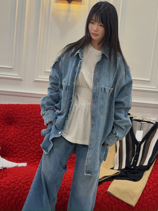 HED MAYNER - DESTROYED DENIM SHIRT