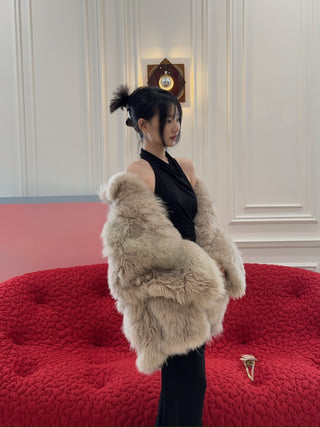 SIMONETTA RAVIZZA VINCENT - CASHMERE GOAT FUR COAT