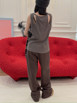 LESUGIATELIER BACK CUT-OUT TANK TOP