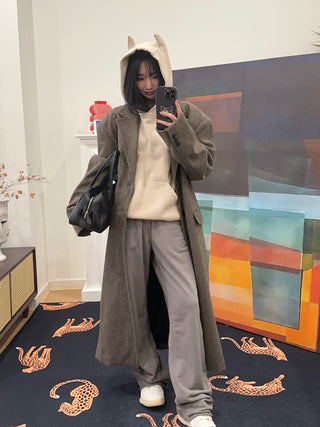 LESUGIATELIER WOOL TAILORED LONG COAT