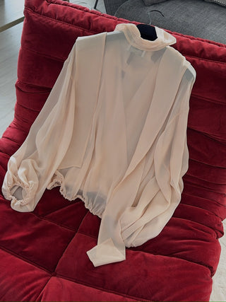 BLUMARINE BLUSA M/L C/FIOCCO