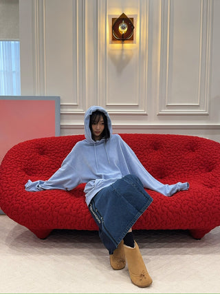 YOUSER - DENIM OR JERSEY SKIRT / NAVY