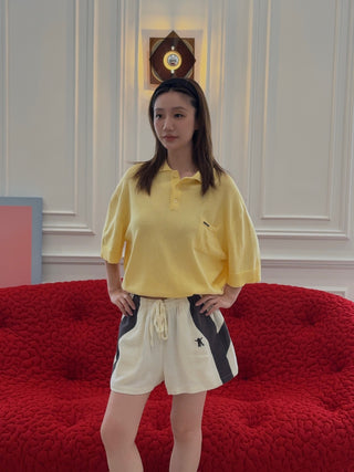 COPERNI KNOTTED SHORT SLEEVED POLO JUMPER