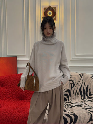 SIMONETTA RAVIZZA MALAGA - KNITTED TURTLENECK CASHMERE SWEATER