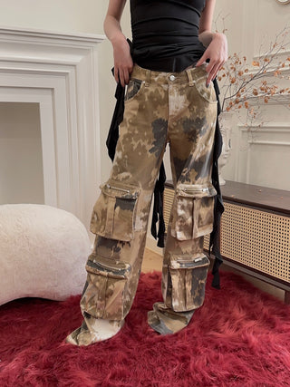 BLUMARINE CAMOUFLAGE CARGO PANTS