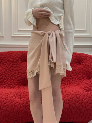 BLUMARINE - SKIRT SATIN with LACE