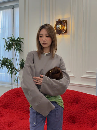 MM6 Maison Margiela CROPPED CREWNECK SWEATSHIRT
