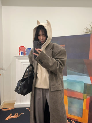 LESUGIATELIER WOOL TAILORED LONG COAT