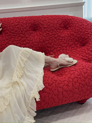 MAGDA BUTRYM Wrap Around Flat Flower Sandals in cream crochet