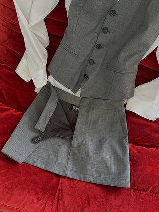 BONBOM TUCK SKIRT