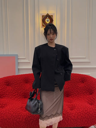 RXQUETTE - Envelope Wool Jacket in Black